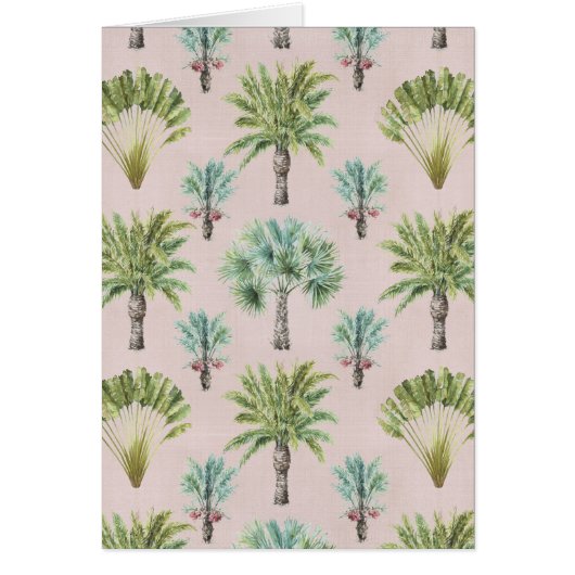 Mixed Green Palm Trees Cards (Front)