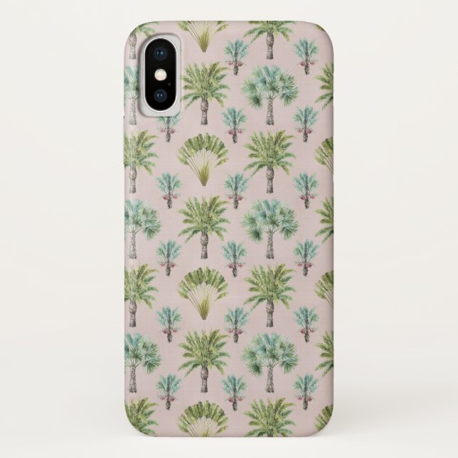 Mixed Green Palm Trees Case-Mate iPhone Case (Back)
