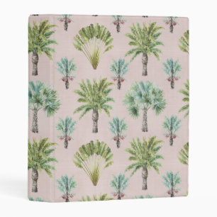 Mixed Green Palm Trees Mini Binder