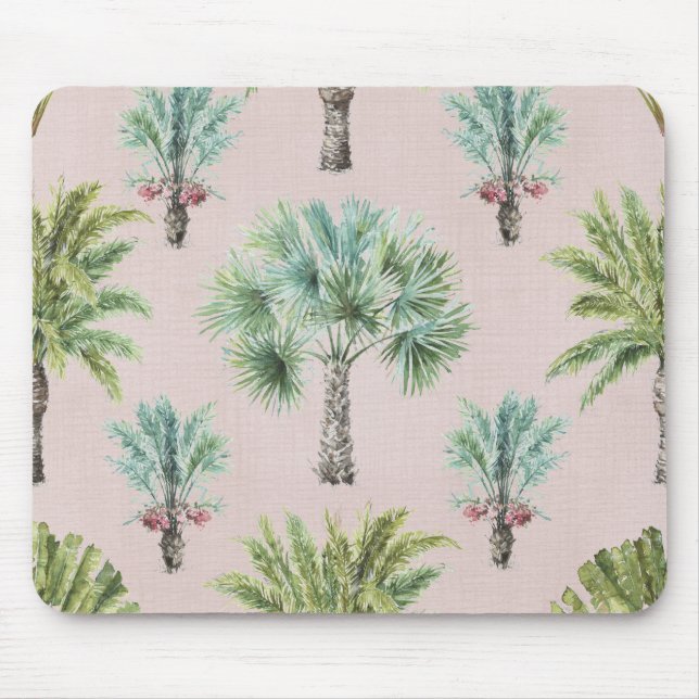Mixed Green Palm Trees Mouse Pad (Front)
