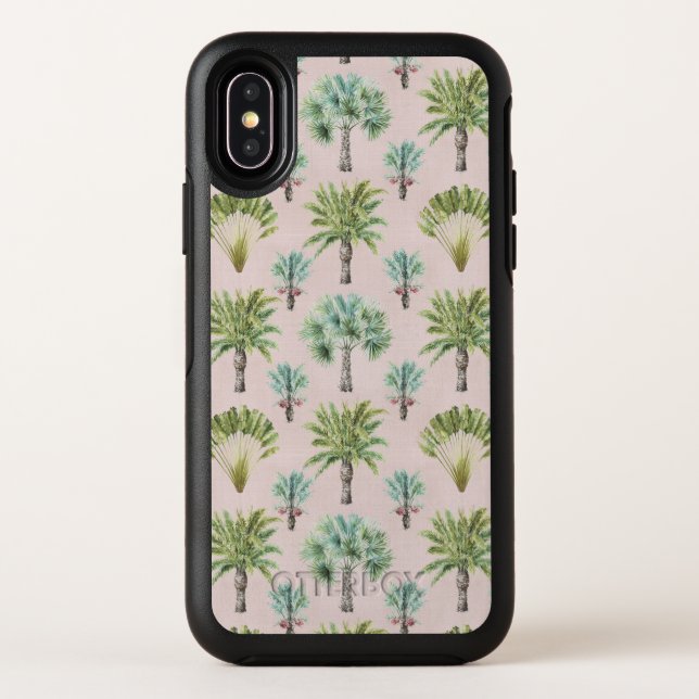 Mixed Green Palm Trees Otterbox iPhone Case (Back)