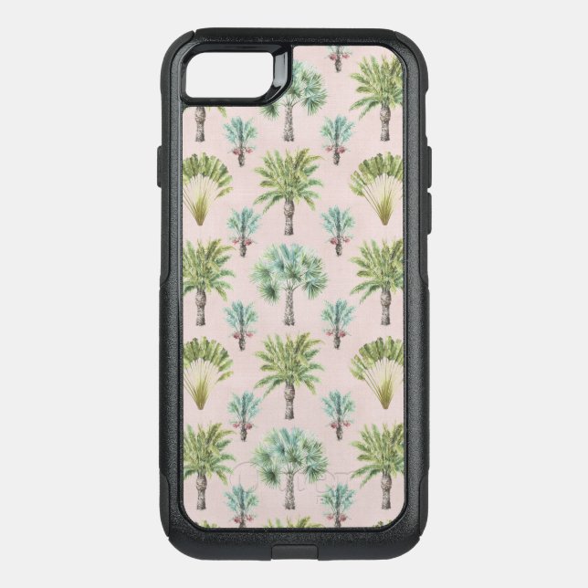 Mixed Green Palm Trees Otterbox iPhone Case (Back)