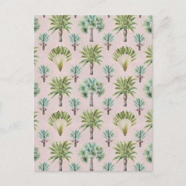Mixed Green Palm Trees Postcard (Front)
