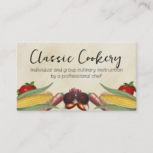 mixed green veggies food business card