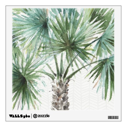 Mixed Greens I Tropical Palms Wall Decal