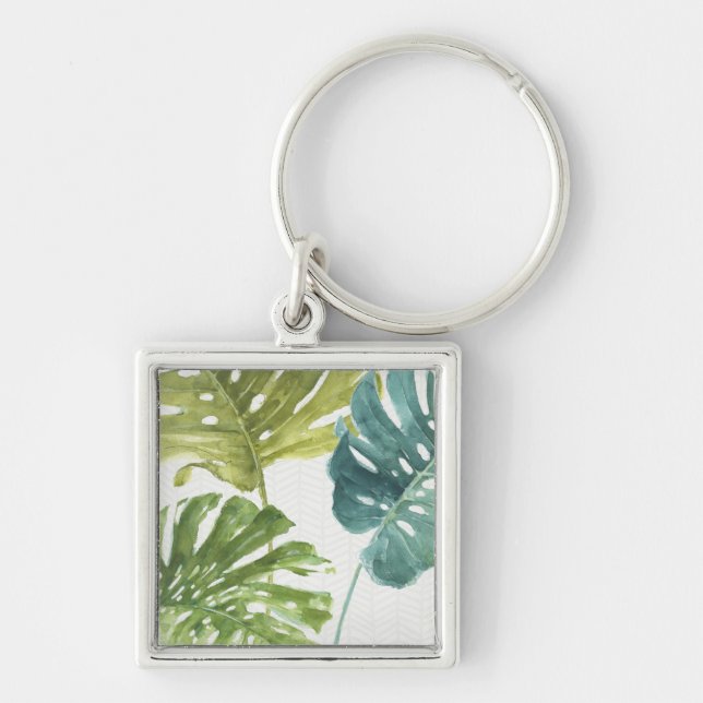 Mixed Greens | Tropical Palms Keychain (Front)