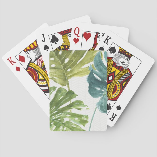 Mixed Greens | Tropical Palms Poker Cards (Back)