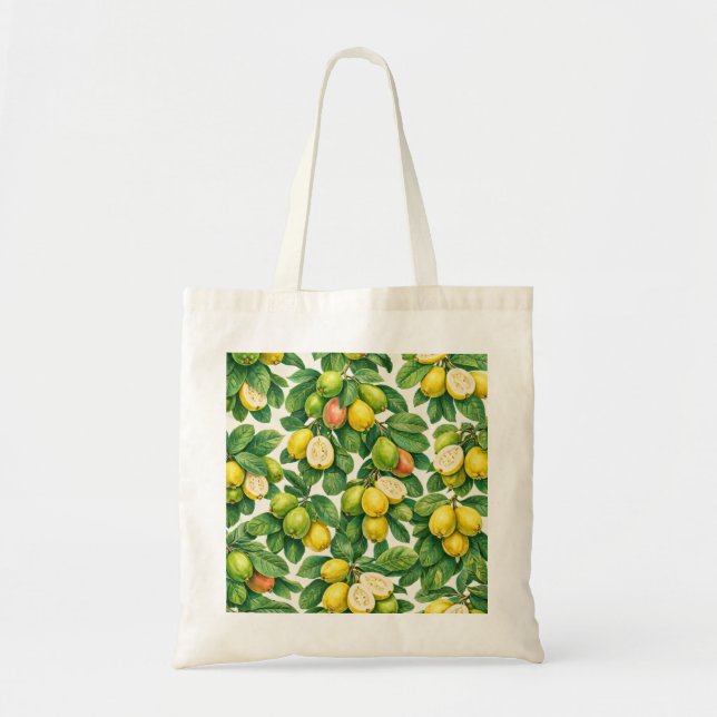 Mixed Guava Slices Tropical Pattern Tote Bag (Front)