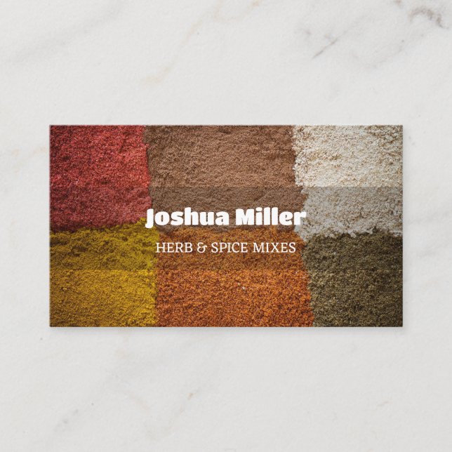 Mixed Herbs Spices Business Card (Front)