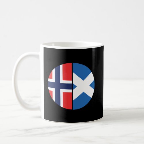 Mixed Heritage Dual Flag Norwegian And Scottish Coffee Mug