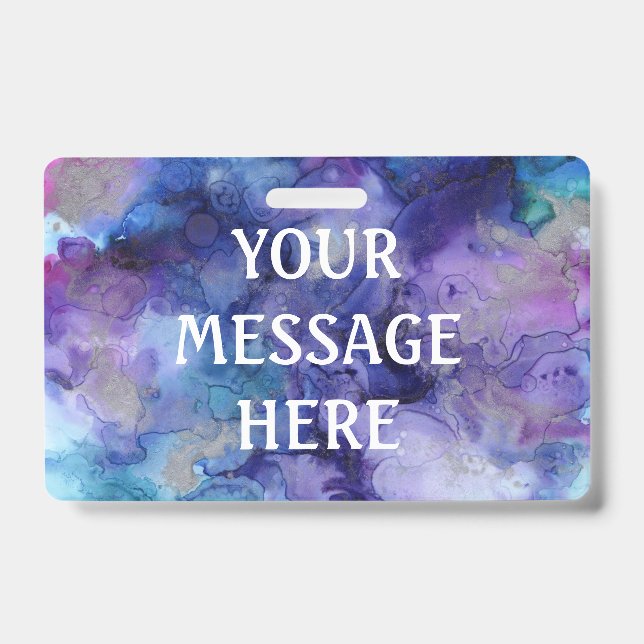 Mixed ink background - Customize your own   Badge (Front)