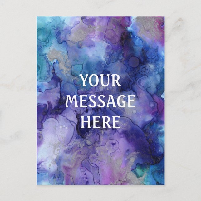 Mixed ink background - Customize your own  Postcard (Front)