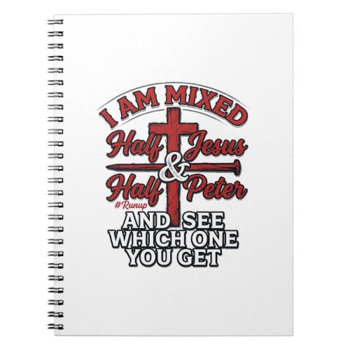 Mixed Jesus and Peter Vintage Christian Humor Notebook