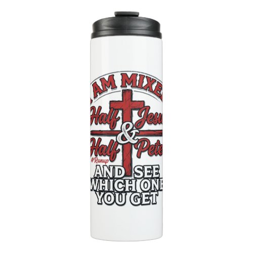Mixed Jesus and Peter Vintage Christian Humor Thermal Tumbler
