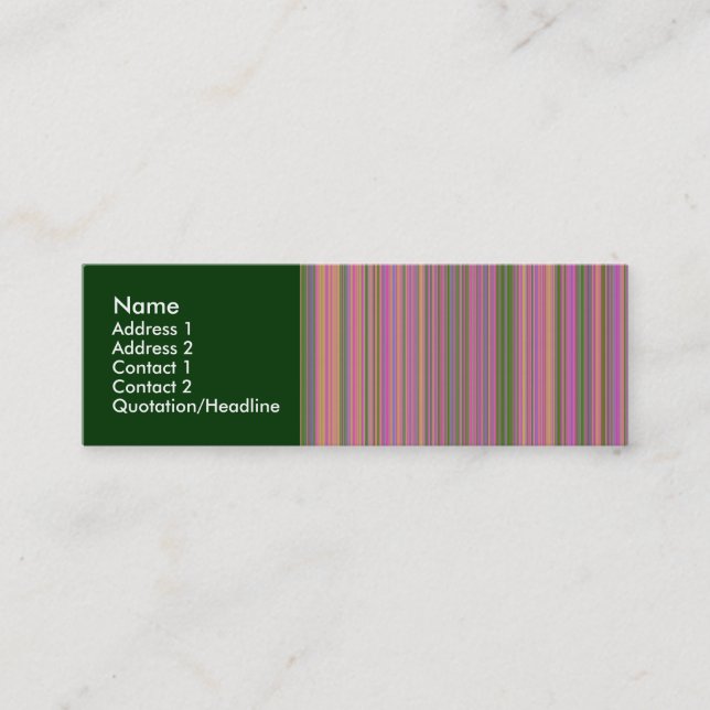 Mixed Lines Mini Business Card (Front)