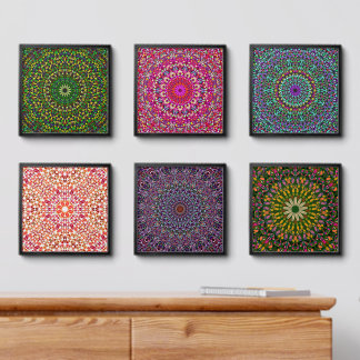 Mixed Mandala Harmony Tiles Peel & Stick Wall Art Peel And Stick Photo Tile