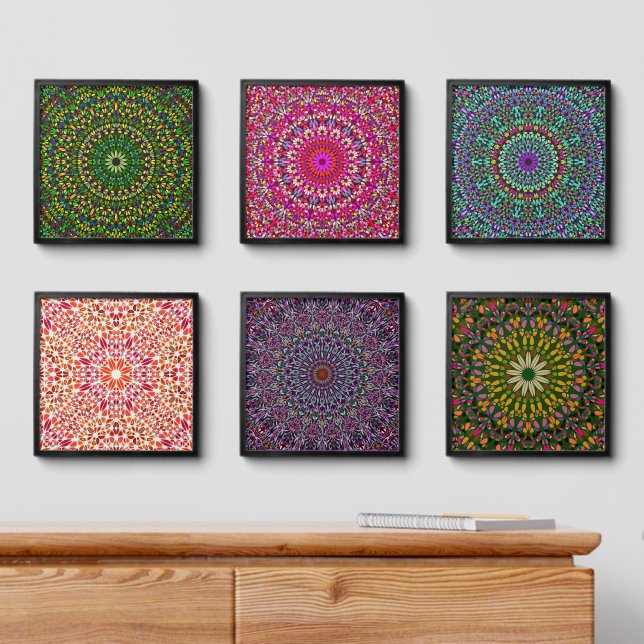 Mixed Mandala Harmony Tiles Peel & Stick Wall Art Peel And Stick Photo Tile (Dresser)