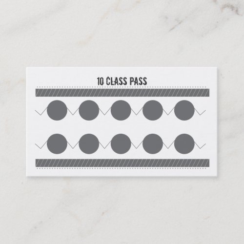 Mixed Martial Art Business Card 10 Class Pass Card