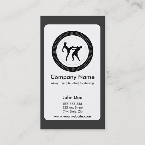 Mixed Martial Art Business Card 10 Class Pass Card