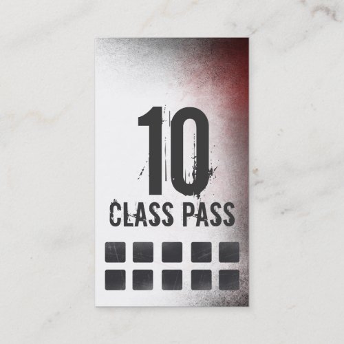 Mixed Martial Art Business Card 10 Class Pass Card