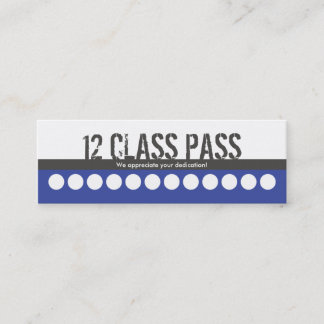 Mixed Martial Art Business Card 12 Class Pass Card