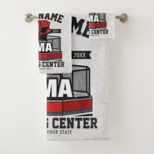 Mixed Martial Arts ADD NAME MMA Fight Training Bath Towel Set