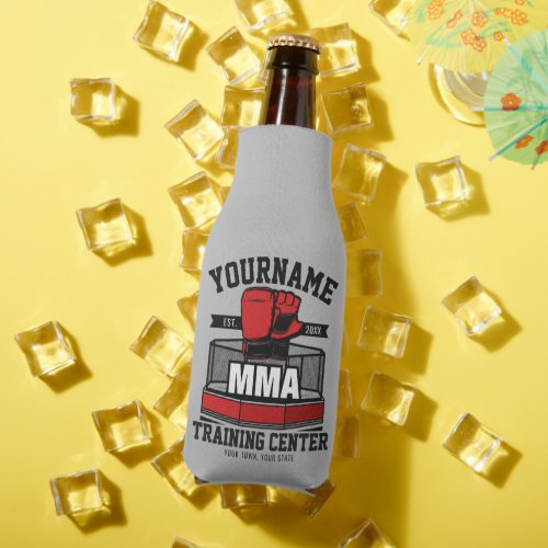 Mixed Martial Arts ADD NAME MMA Fight Training Bottle Cooler