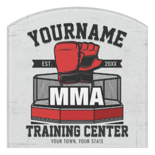 Mixed Martial Arts ADD NAME MMA Fight Training Door Sign
