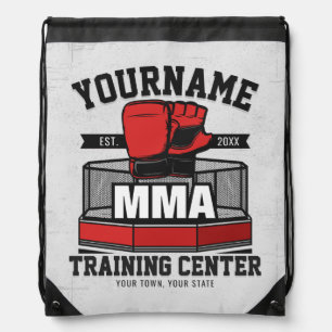 Mixed Martial Arts ADD NAME MMA Fight Training Drawstring Bag