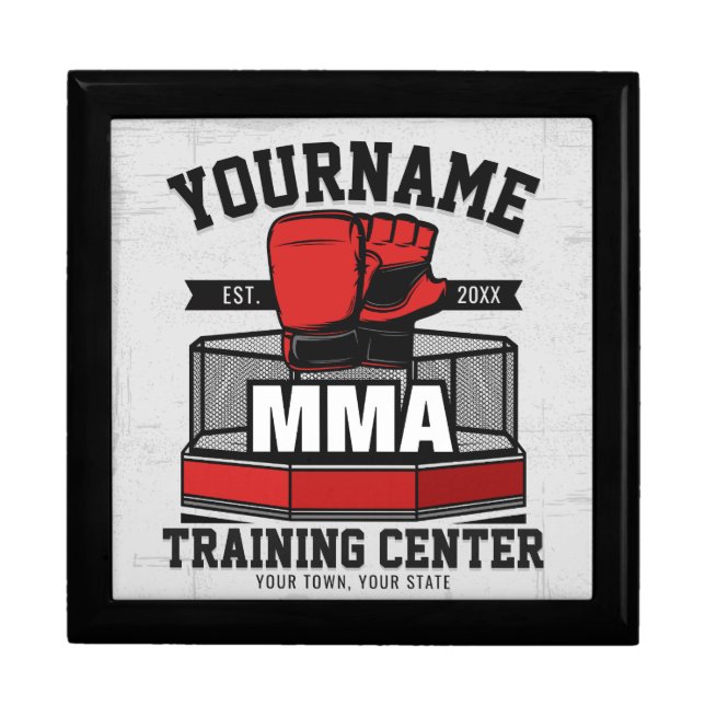 Mixed Martial Arts ADD NAME MMA Fight Training Gift Box (Front)