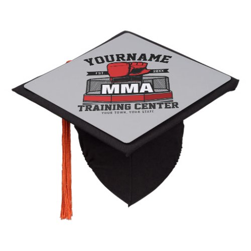 Mixed Martial Arts ADD NAME MMA Fight Training Graduation Cap Topper