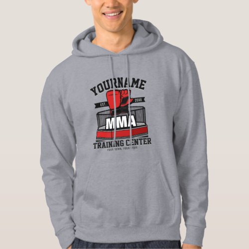Mixed Martial Arts ADD NAME MMA Fight Training Hoodie