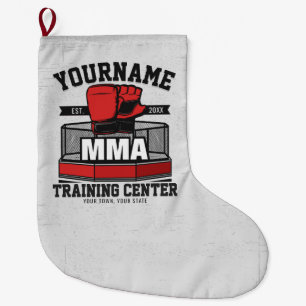 Mixed Martial Arts ADD NAME MMA Fight Training Large Christmas Stocking