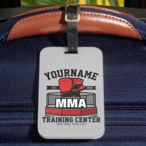 Mixed Martial Arts ADD NAME MMA Fight Training Luggage Tag