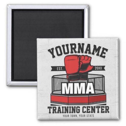 Mixed Martial Arts ADD NAME MMA Fight Training Magnet