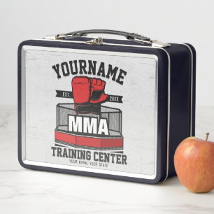 Mixed Martial Arts ADD NAME MMA Fight Training Metal Lunch Box