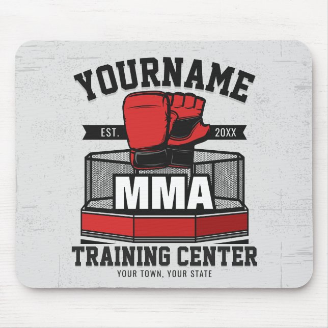 Mixed Martial Arts ADD NAME MMA Fight Training Mouse Pad (Front)