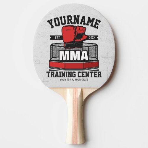 Mixed Martial Arts ADD NAME MMA Fight Training Ping Pong Paddle