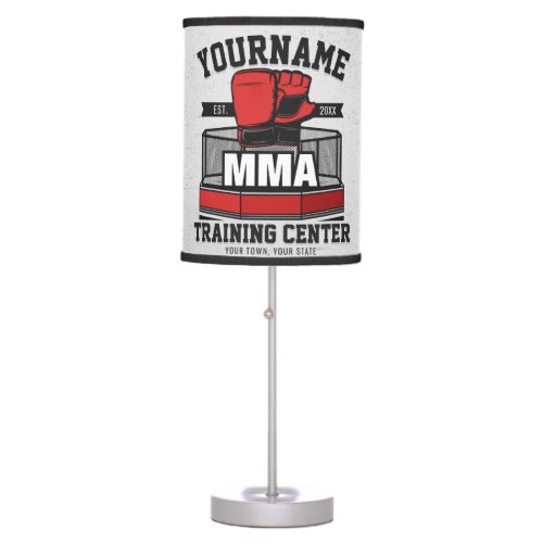 Mixed Martial Arts ADD NAME MMA Fight Training Table Lamp