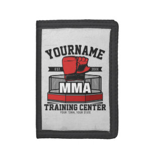 Mixed Martial Arts ADD NAME MMA Fight Training Tri-fold Wallet