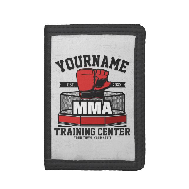 Mixed Martial Arts ADD NAME MMA Fight Training Trifold Wallet (Front Vertical)