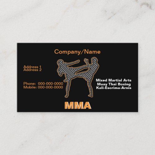 Mixed Martial Arts Business Card