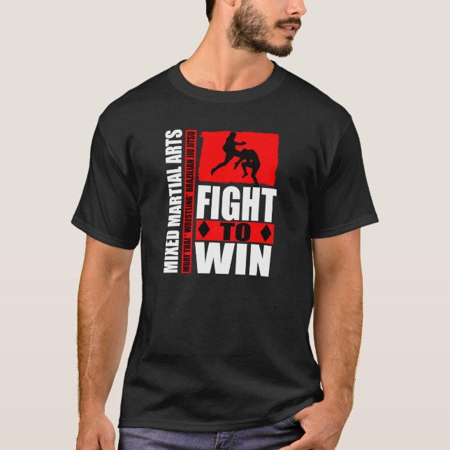 Mixed Martial Arts - Fight To Win "Flying Knee" T T-Shirt (Front)