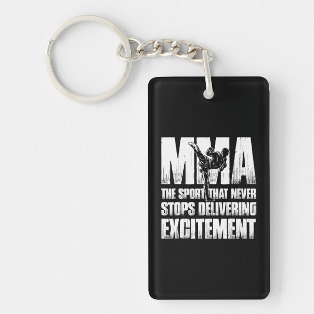 Mixed Martial Arts For MMA Fighter Cage Fighter Keychain (Front)