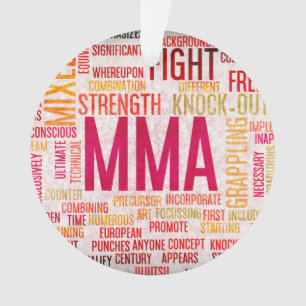 Mixed Martial Arts or MMA as a Grunge Concept Ornament