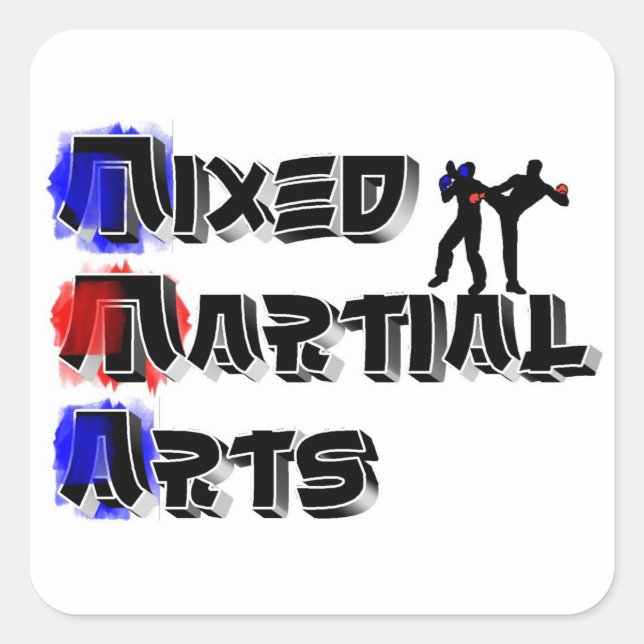Mixed Martial Arts Square Sticker (Front)