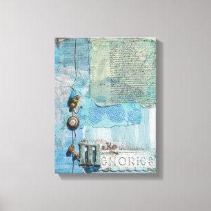 Mixed Media Art Make Memories Canvas Print