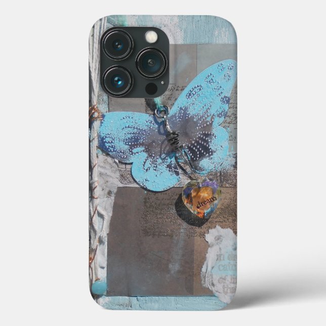 Mixed Media Butterfly Art Case-Mate iPhone Case (Back)