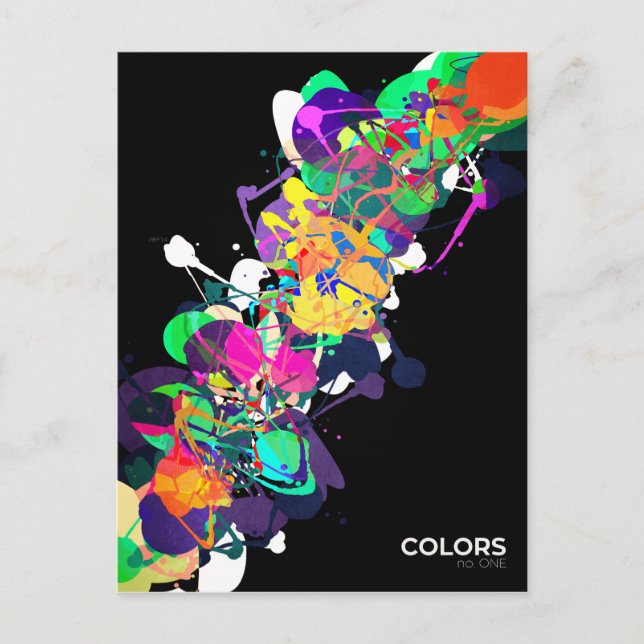 Mixed Media Colors 1 Postcard (Front)