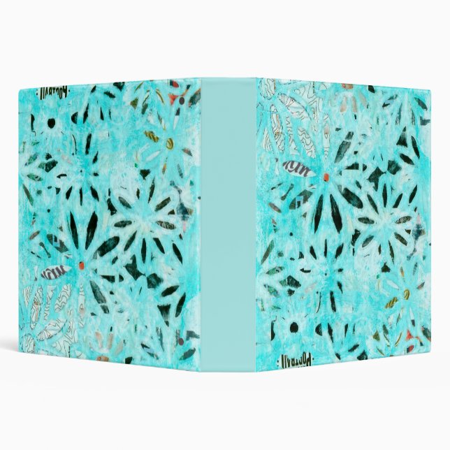Mixed Media Daisy Art 3 Ring Binder (Background)